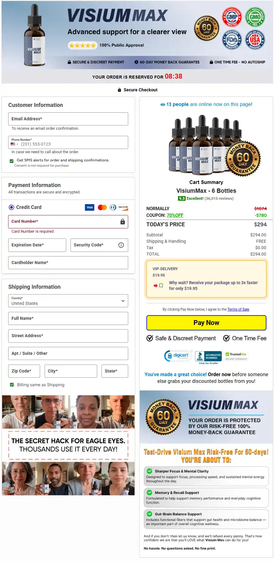 Visium Max secure label