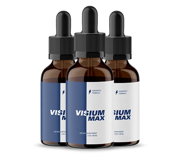 Visium Max eye health supplement bottles